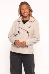 Gabardina Corta Franklin - Crudo