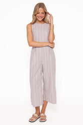 Mono Ester - Rayas Beige/Blanco