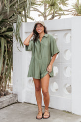 Kiya Mono Corto con Cintura Baja - Verde Palma