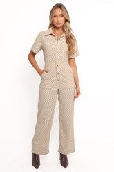 Mikia Jumpsuit - Crema Marrón