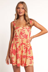 Nani Mono - Estampado Floral Cachemira Rojo Amarillo