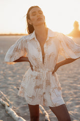Gina Romper - Estampado Blanco