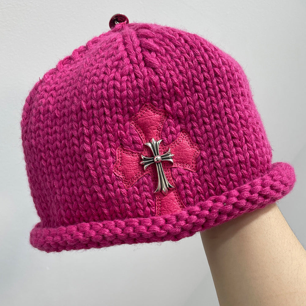 Chrome Hearts Silver Jewelry Cowhide Cross Thick Needle Cold Hat #334408