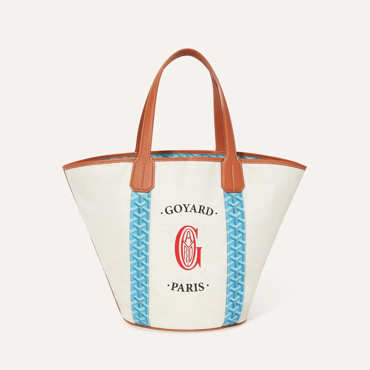 GOYARD Women's Double-sided Two-colour Old Flower Full Print Leather Handle Cotton Cowhide Shoulder Handbag Bag Bags #99528