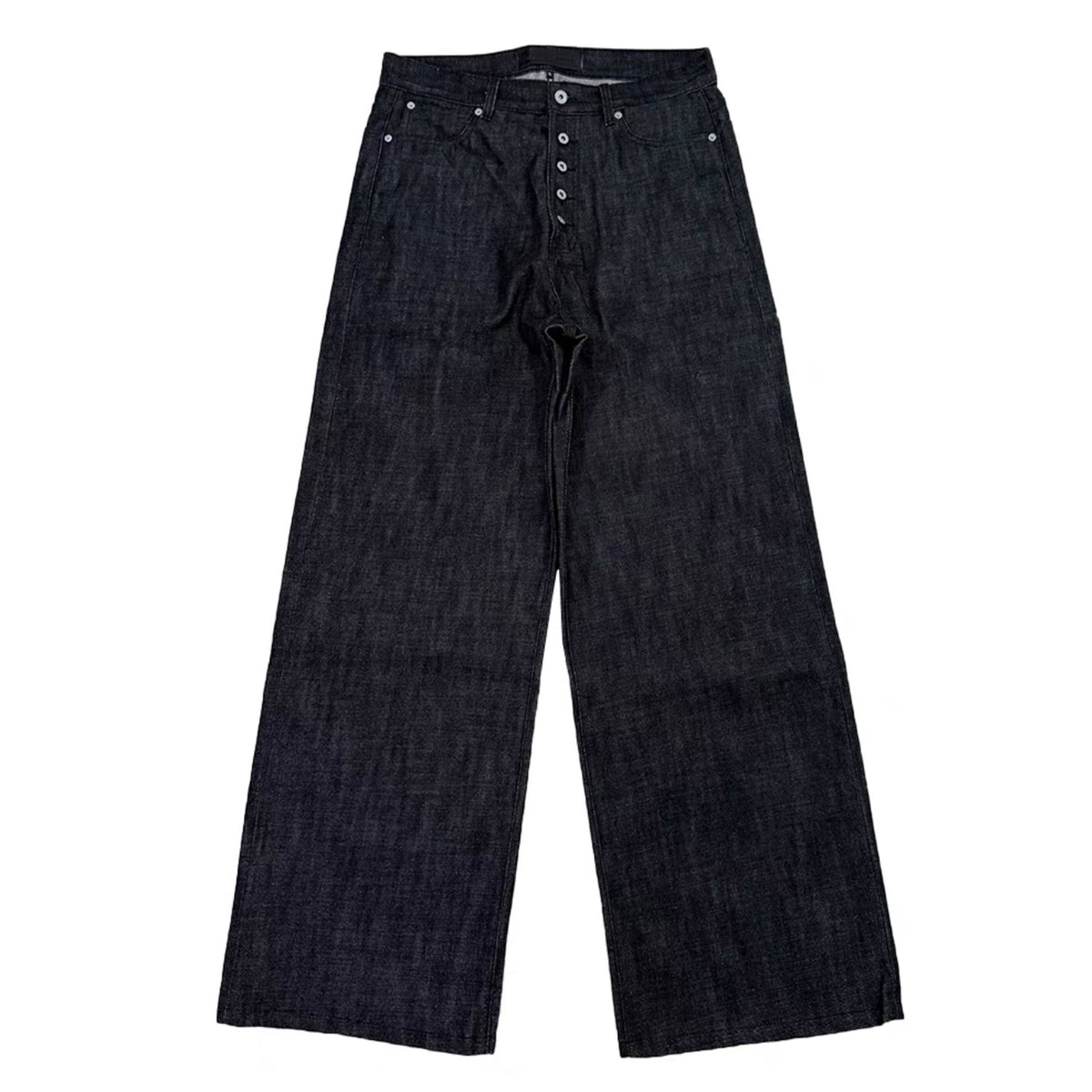 No Faith Studios Men's Spring And Summer Three-dimensional Jeans Baggy Version Of Straight Wide-leg Button Pants High Street Retro Dark Loose Pants Ngvp #1748
