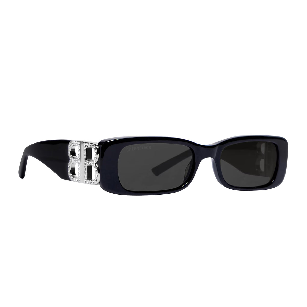 Balenciaga Men's And Women's Square Sunglasses With Hollowed-out Temples. Diamond Embellishment And Bb Logo Glasses #76959