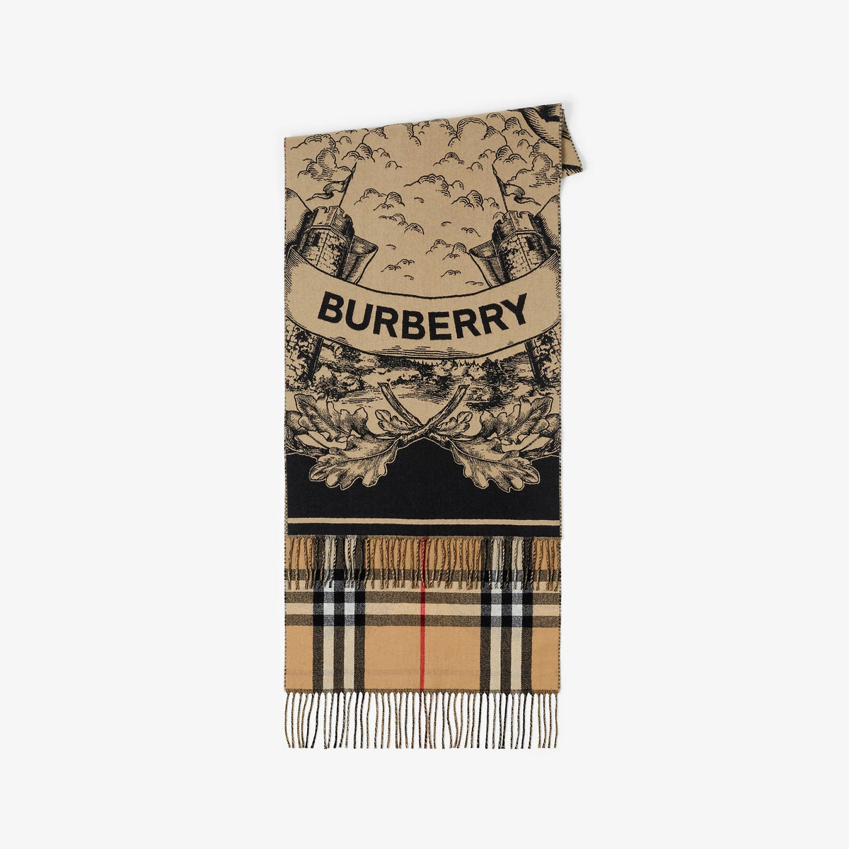 Burberry Reversible Jacquard Cape Shawl Scarf #96383