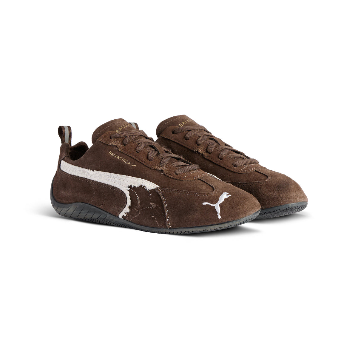 Balenciaga X PUMA SPEEDCAT BALENCIAGA Men's And Women's Spring/fall Fashion Casual Round Toe Lace Up Flat Low Top Thin Suede Sneakers Casual Shoes #79286