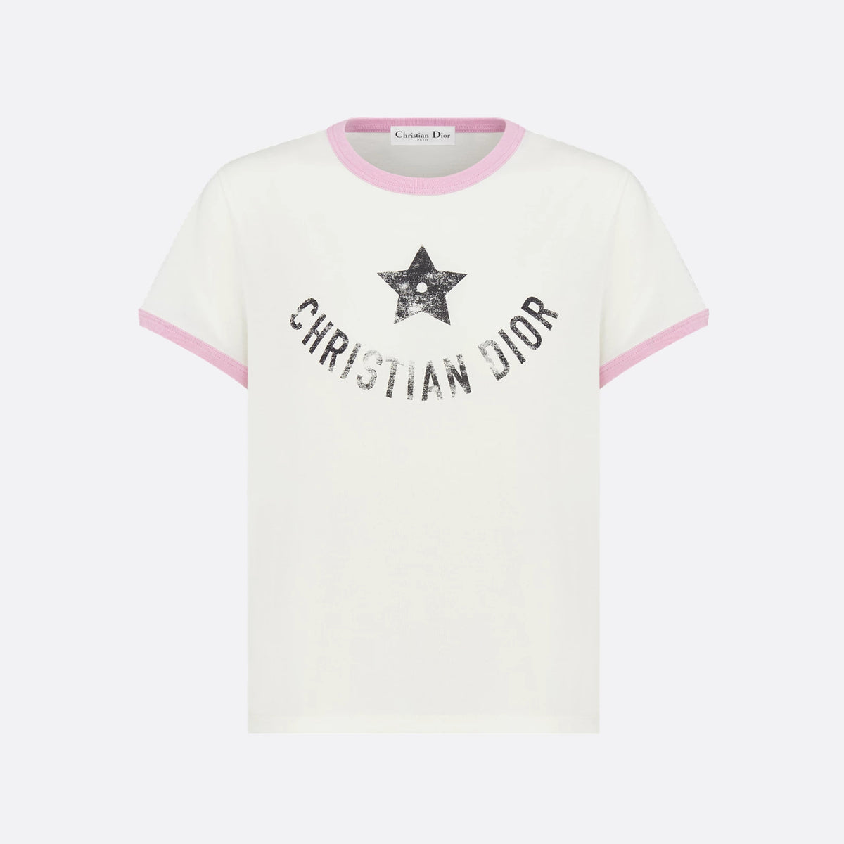 Dior Women's Dioriviera T-Shirt Summer Cotton Round Neck Short Sleeve Fitted Solid Color Top #81293