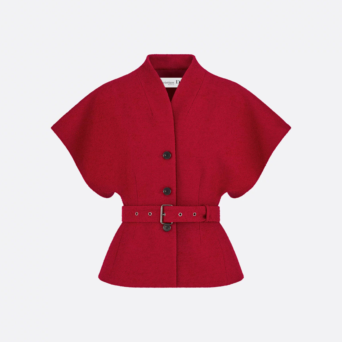 Dior Women's Spring And Autumn Short Sleeve Belt Blazer Jacket Pure Color Wool Blend Casual High Waist Side Slit Half Skirt Ngvp #1824