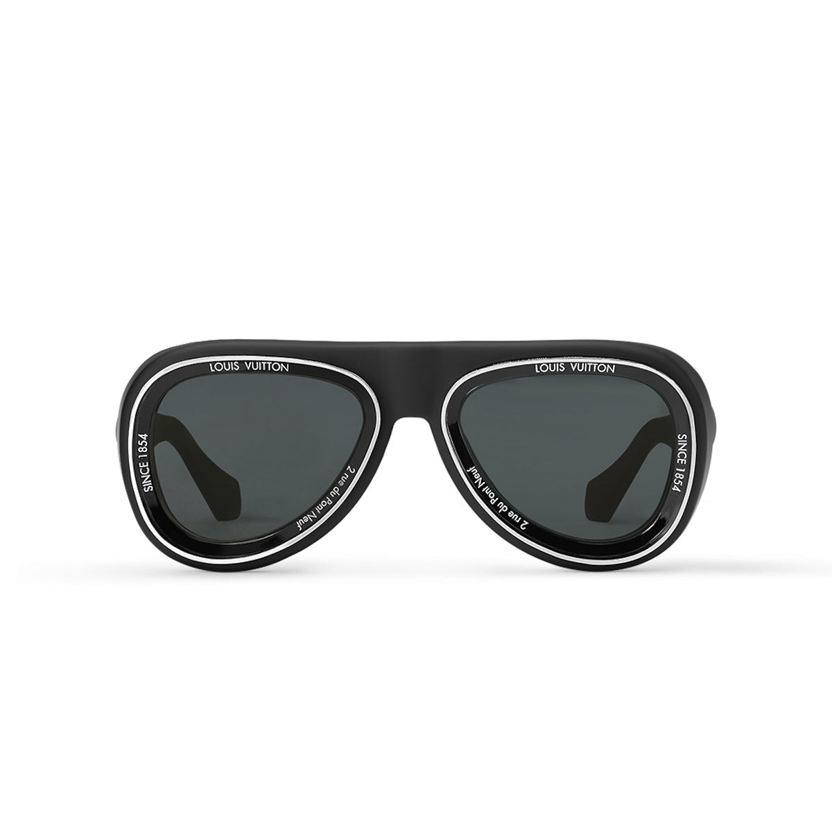 Louis Vuitton Men's Solid Colour Mirror Legs Letter Logo Metal Nylon Irregular Shape Sunglasses Eyeglasses Glasses #97829