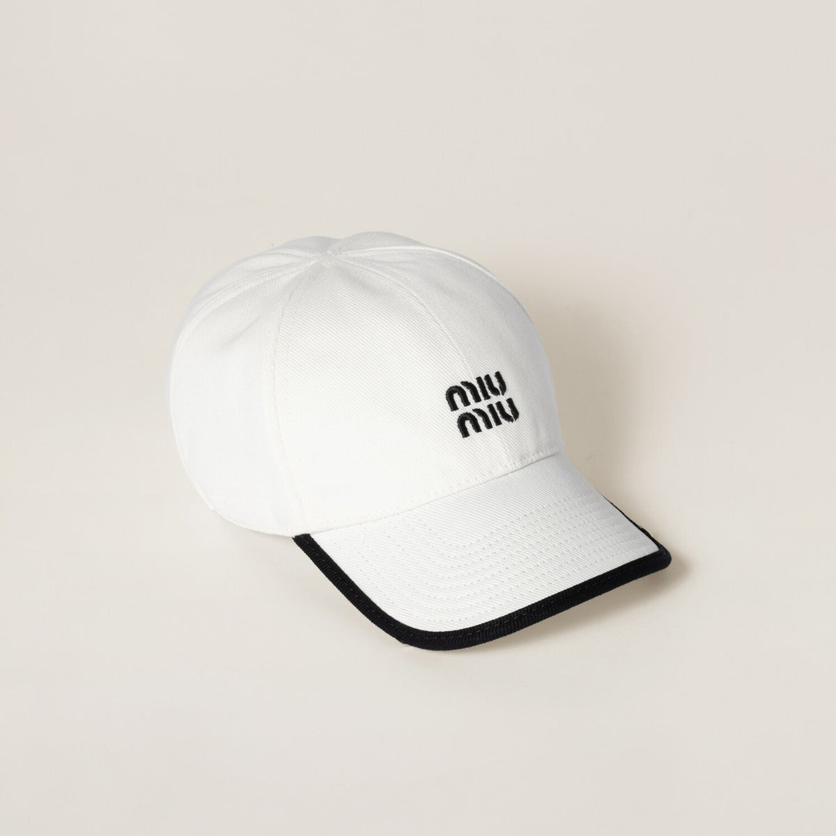 MiuMiu Men's and Women's Colorblocking Embroidered Lettered Duck Hat Cap #76438