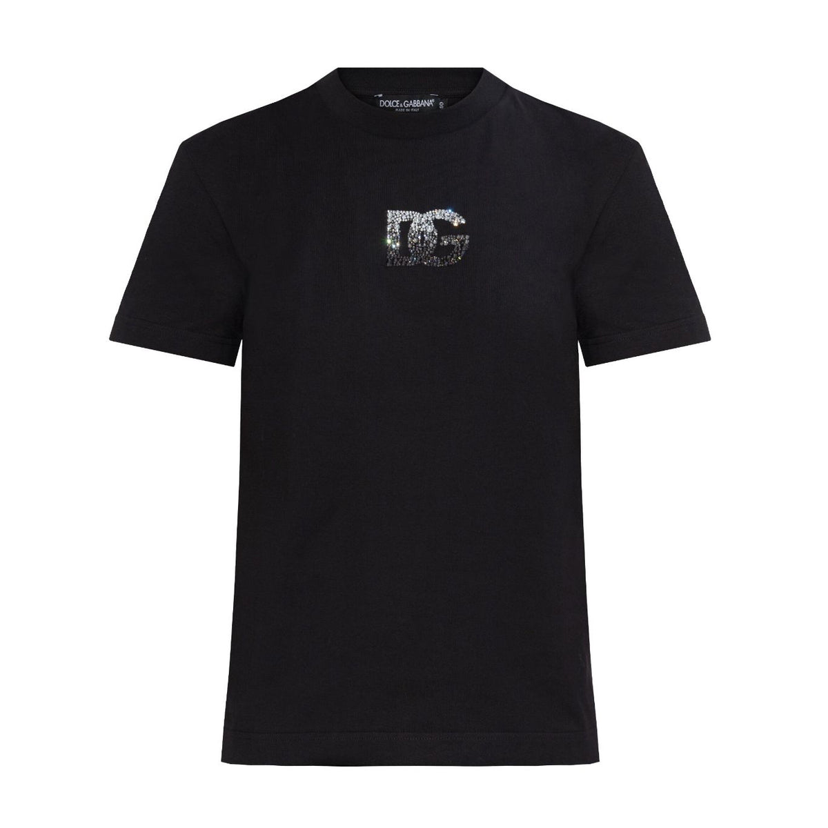 Dolce&Gabbana Women's Summer Hot Drill Logo Print Round Neck Cotton Short Sleeve T-Shirt #75158