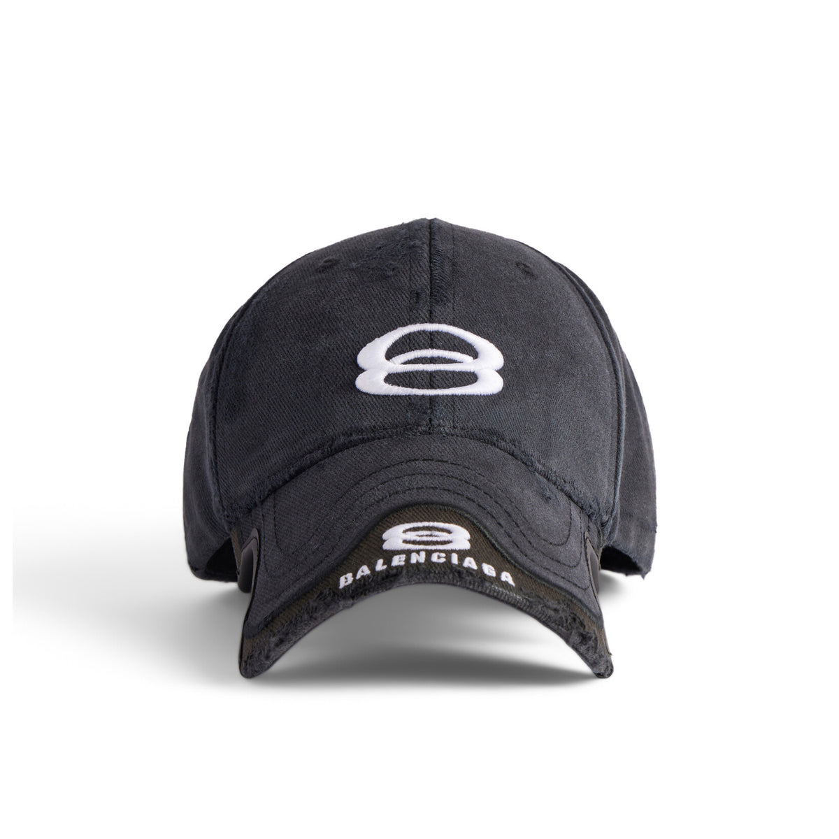 Balenciaga Men's and Women's Solid Color Embroidered Logo Design Cotton Duck Cap Hat #75236