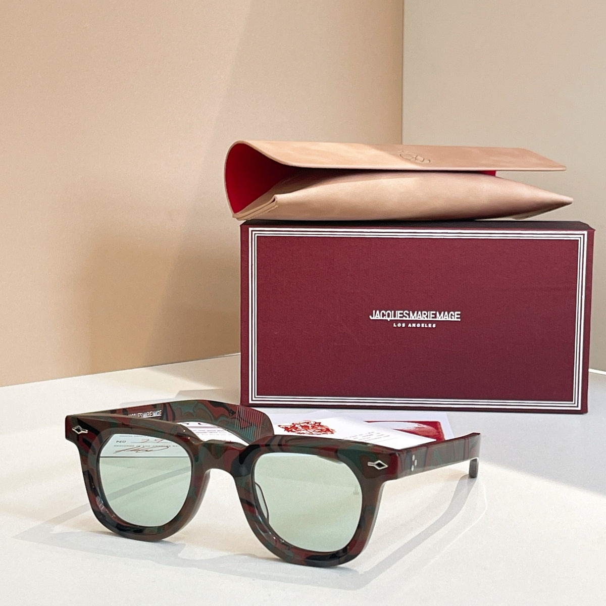 Jacques Marie Mage Vendome-epoxy Men's And Women's Colored Glasses Large Square Frame Sunglasses Fashion Trend Casual Glasses Accessories Ngvp #2197