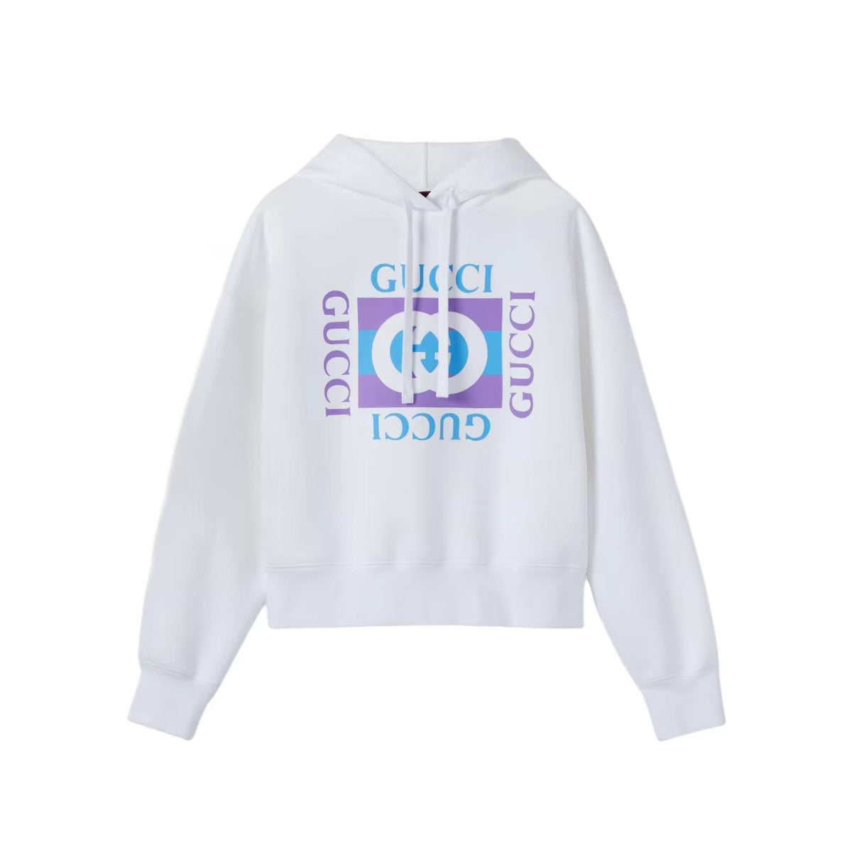 Gucci Women's Spring/fall Solid Color Letter Print Hooded Long Sleeve Casual Fashion Sweatshirt #78144