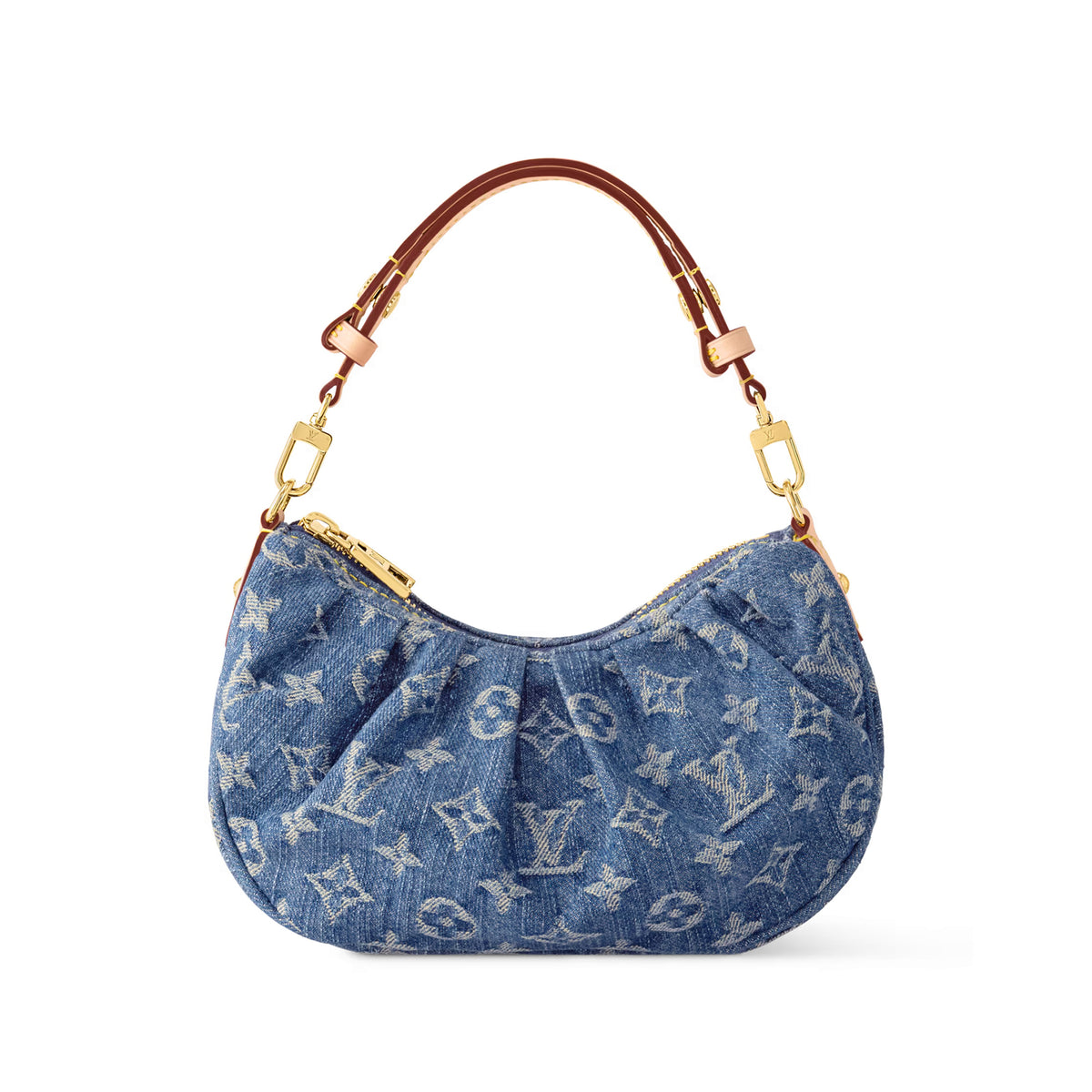 Louis Vuitton Pochette Valley Women's Solid Color Logo Print Denim Tote Bag Shoulder Bags #77379
