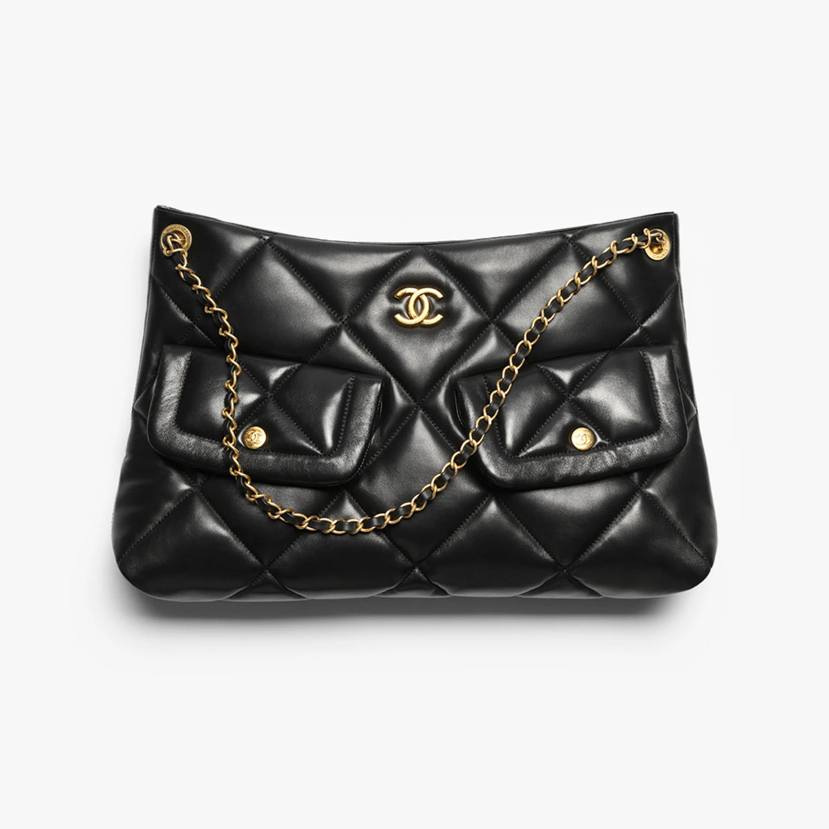 Chanel Women's Fashion Classic Solid Color Leather Diamond Quilted Chain Shoulder Bag/Tote Bag Bags AS5740-B22139-94305 #78912