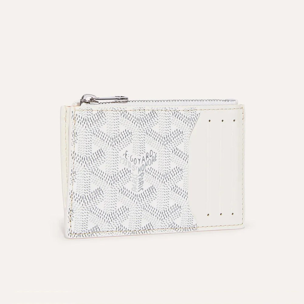 GOYARD Bourbon Men's and Women's Old Flower Full Print Zipper Closure Canvas Patchwork Leather Card Case Bag Bags #74799