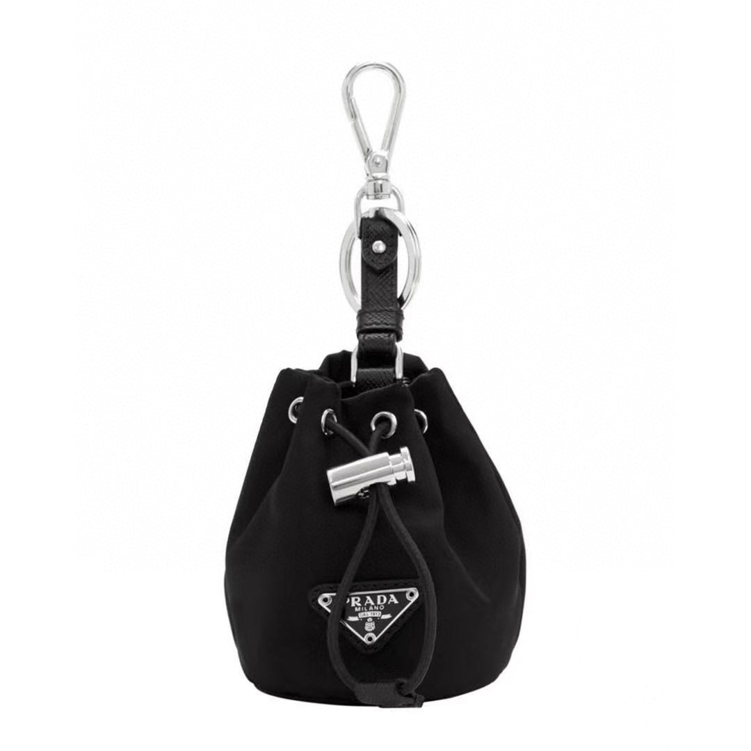 Prada Men Women Fashion Logo Chain Drawstring Coin Purse Casual Mini Crossbody Bag Ngvp #8599