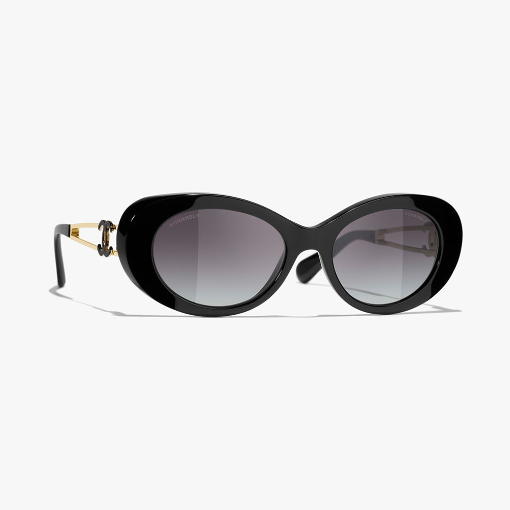 CHANEL Sunglasses Oval Sunglasses acetate metal #333540
