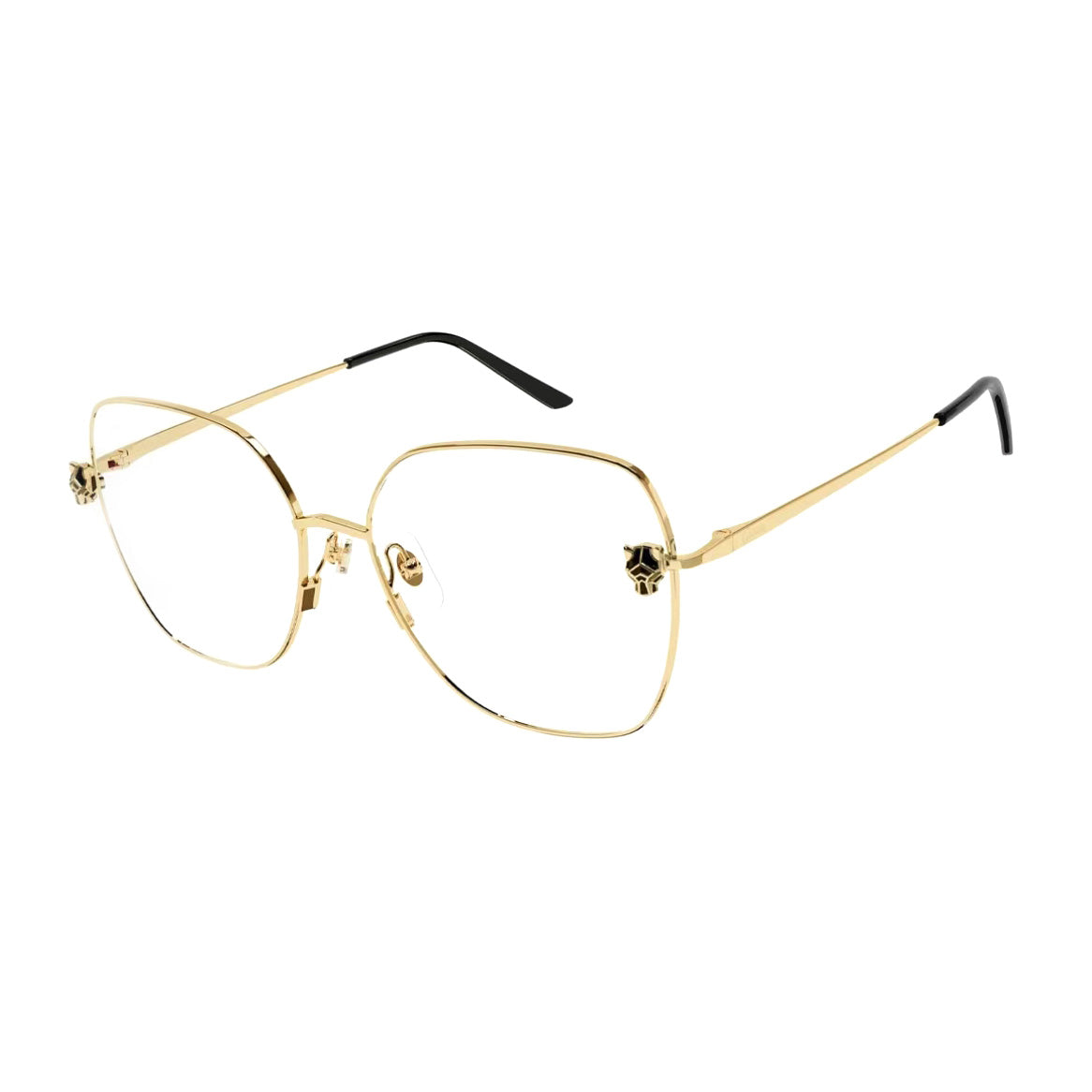 Cartier Classic Fashionable Casual Logo For Men And Women. Gold-colored Temples. Plano Lenses Optical Glasses #78187