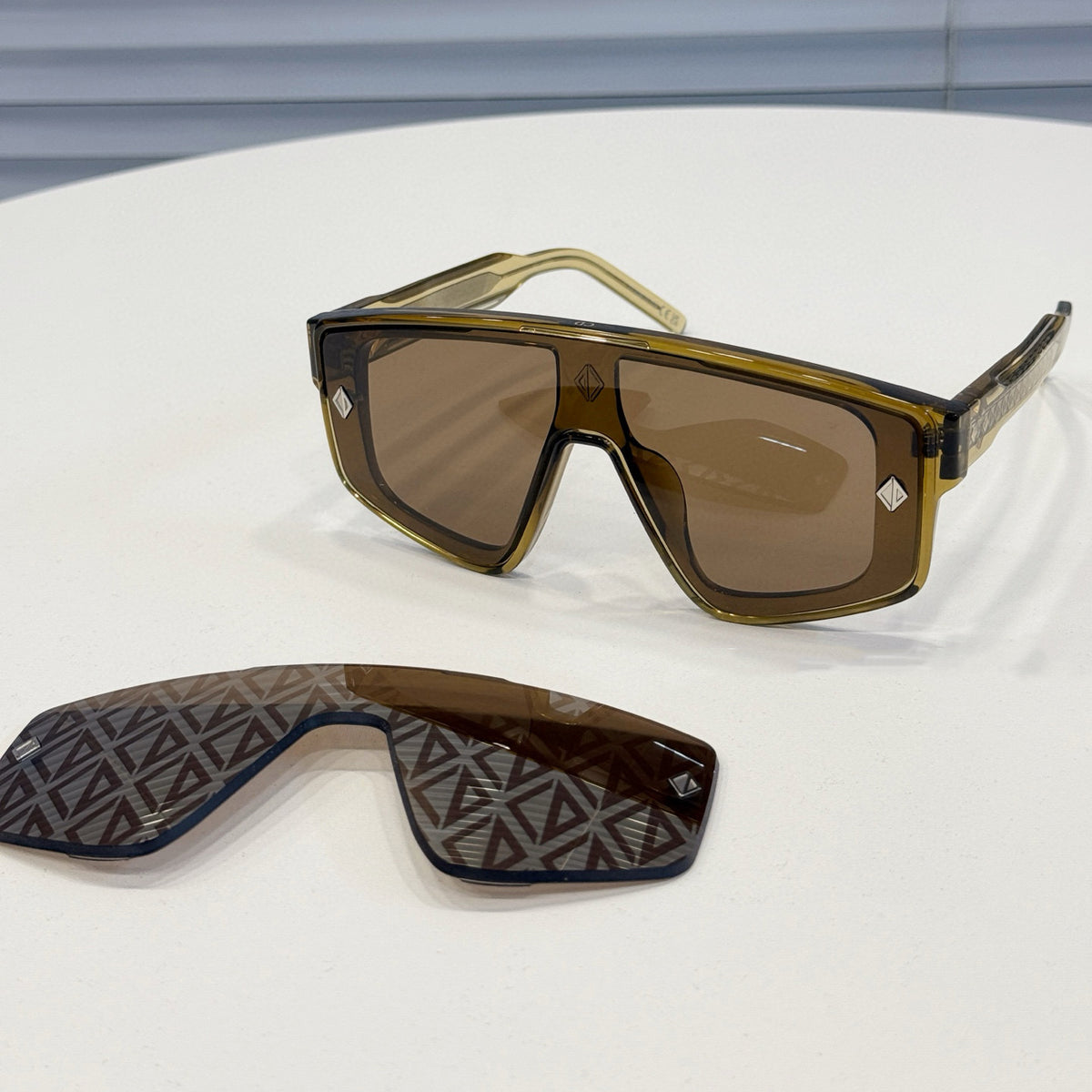 Dior Diamond M1u Sunglasses Women's Summer Solid Color Logo Square Casual Glasses #76192