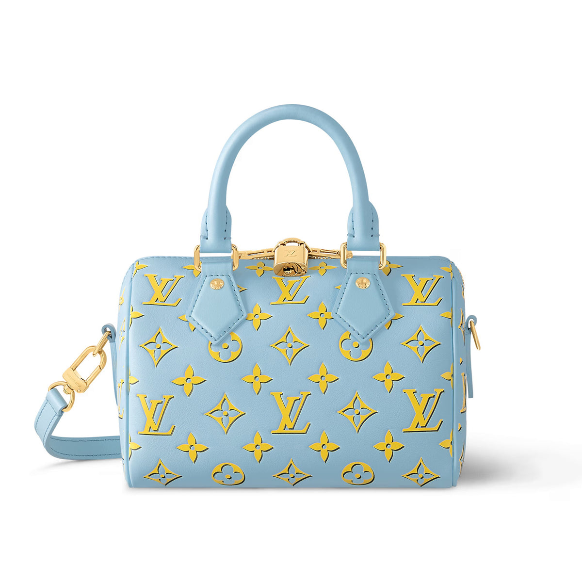 Louis Vuitton Women's Blue Detachable Adjustable Shoulder Strap Zipper Closure Calfskin Shoulder Crossbody Handbag Bag Bags #72633