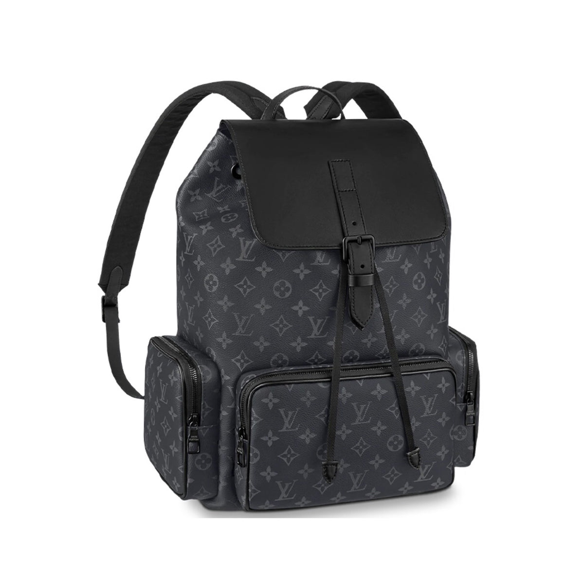 Louis Vuitton Men's Black Classic Old Flower Commuter Portable Coated Canvas Quilted Cowhide Shoulder Bag Bags #72643