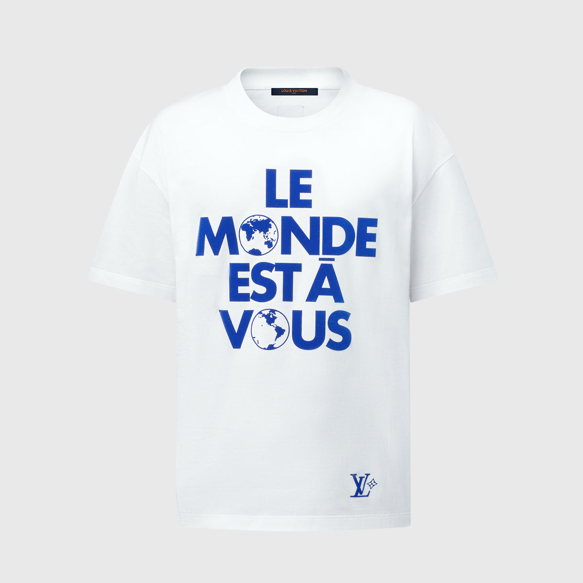 Louis Vuitton Men's Spring/Summer Graphic Cotton Letter Print Casual Fit Short Sleeve T-Shirt #71828