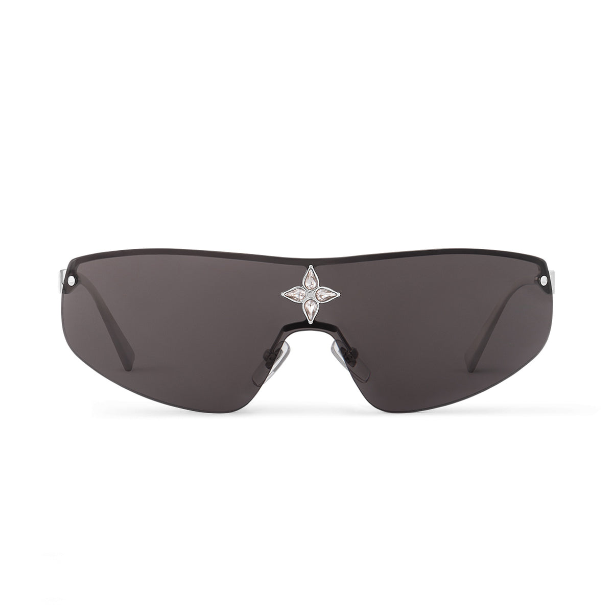 Louis Vuitton Cyclone Mask Men's Solid Colour Logo Design Metal Irregular Shape Sunglasses Eyeglasses Glasses #99416