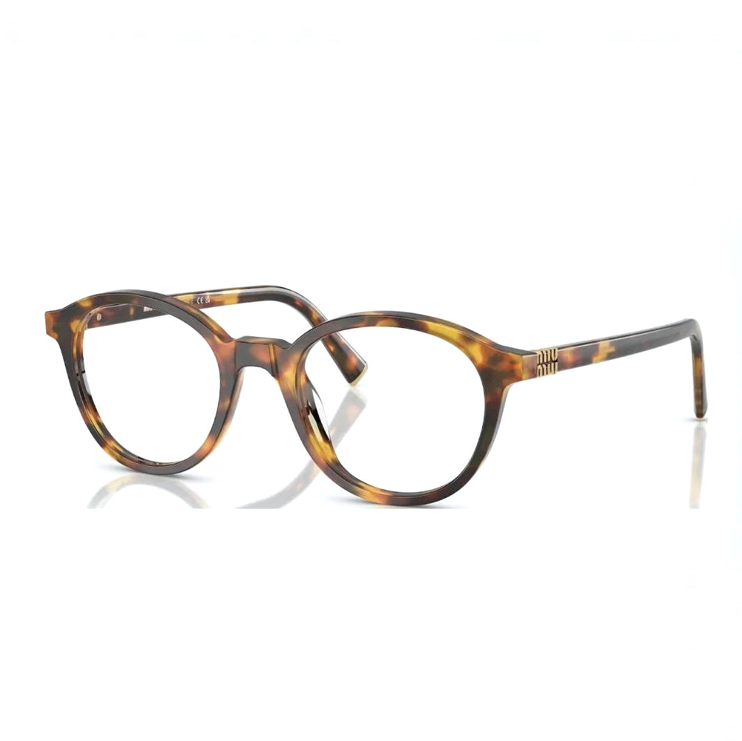 MiuMiu Women's Solid Color Legs Logo Design Acetate Oval Optical Frame Sunglasses Optical Eyewear Glasses #76491