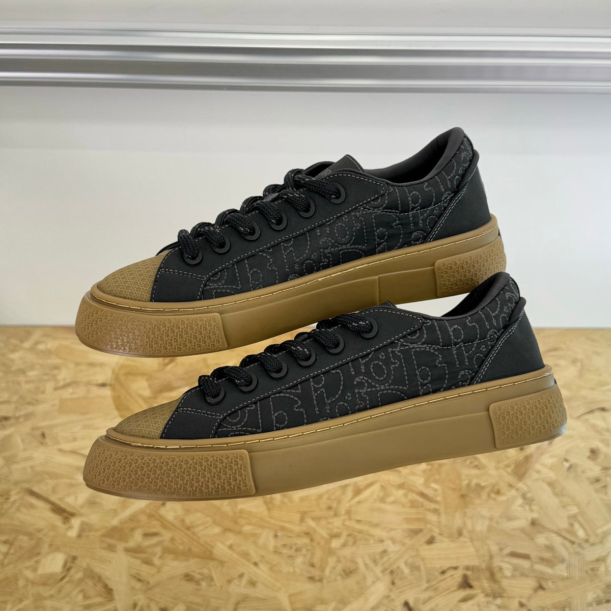 Dior B33 Men's Low Top Lace Up Leather Casual Printed Thick Bottom Height Increasing Sneakers Shoes #74695