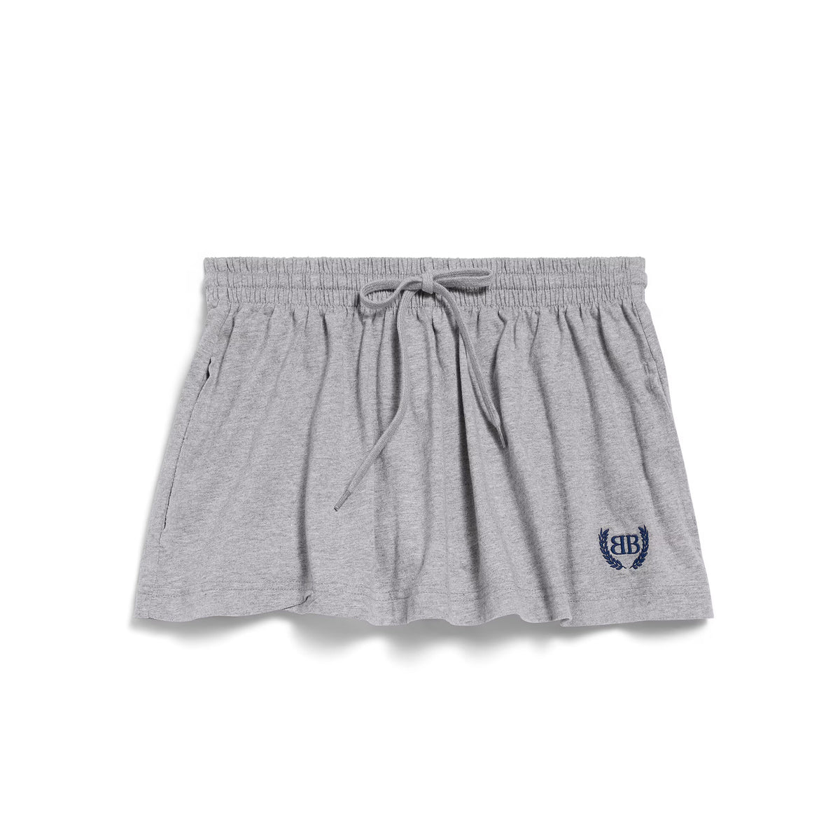 Balenciaga Men's And Women's Summer Solid Color Embroidered Logo Print Elastic Waist Drawstring Cotton Casual Shorts #77488