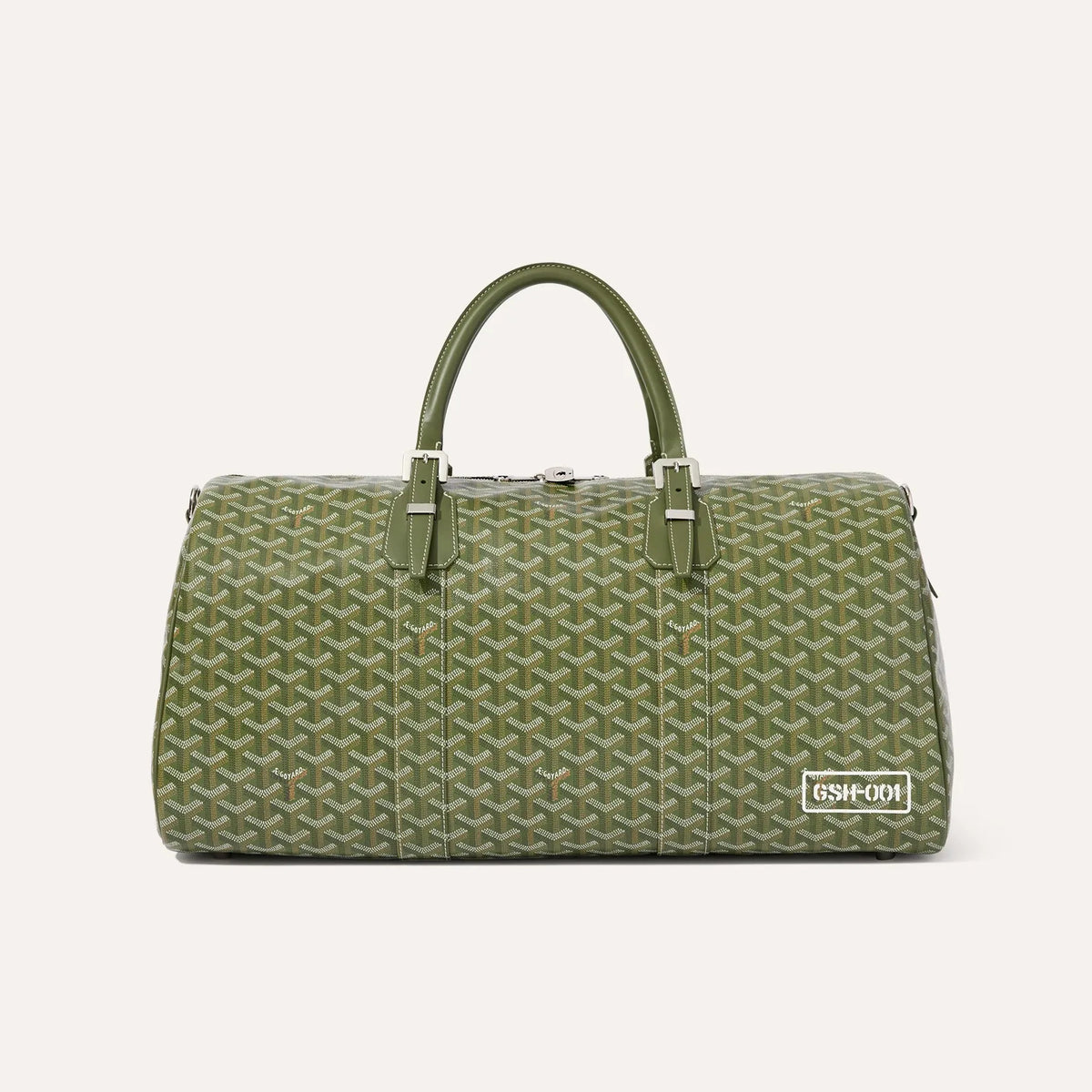 GOYARD Boston Men's And Women's Old Flower Full Print Canvas Collocation Cowhide Shoulder Cross Handbag Travel Bag Bags #76641