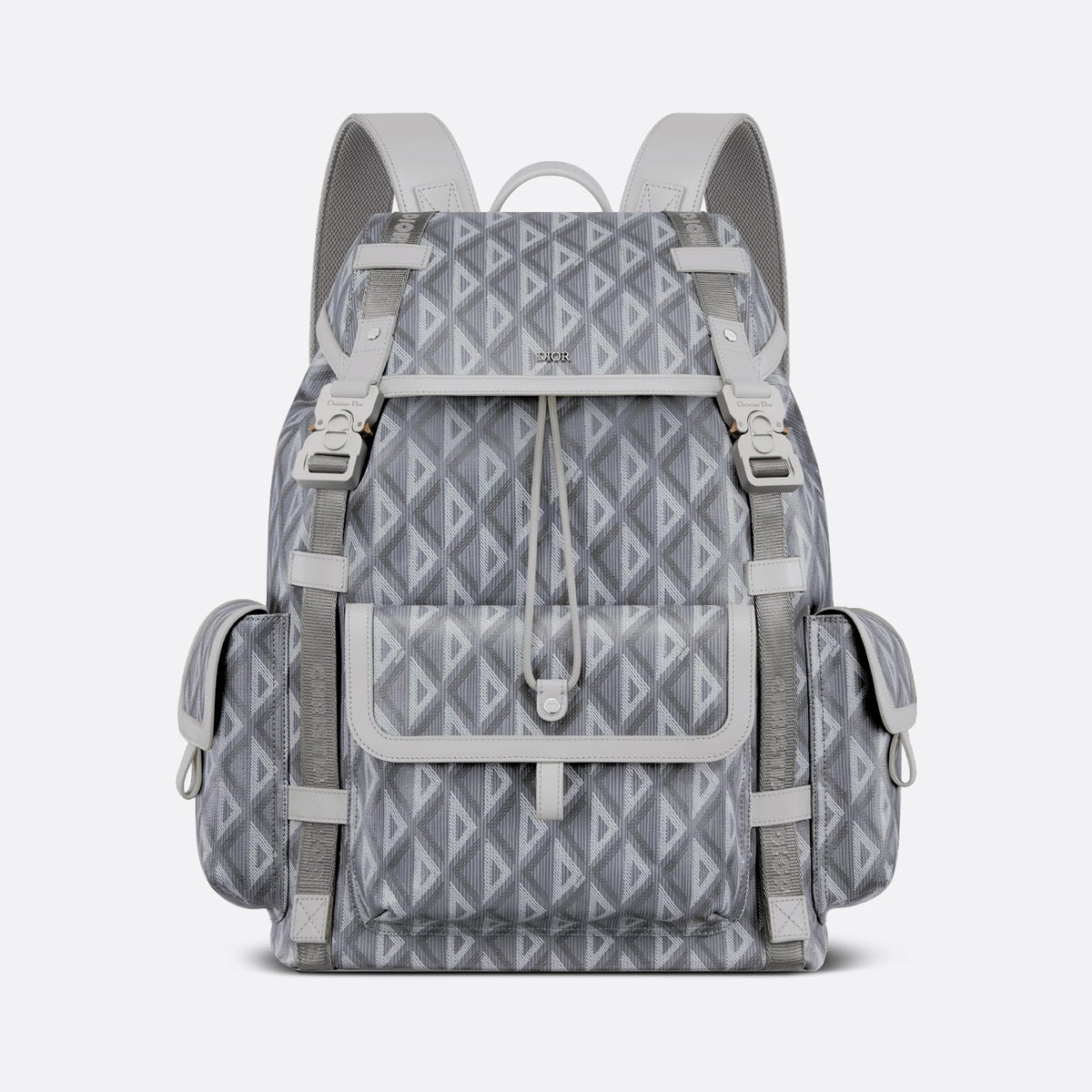 Dior Men's Solid Color Letter Printed Smooth Cowhide Leather Patchwork Canvas Backpack Shoulder Bag Bags #72941