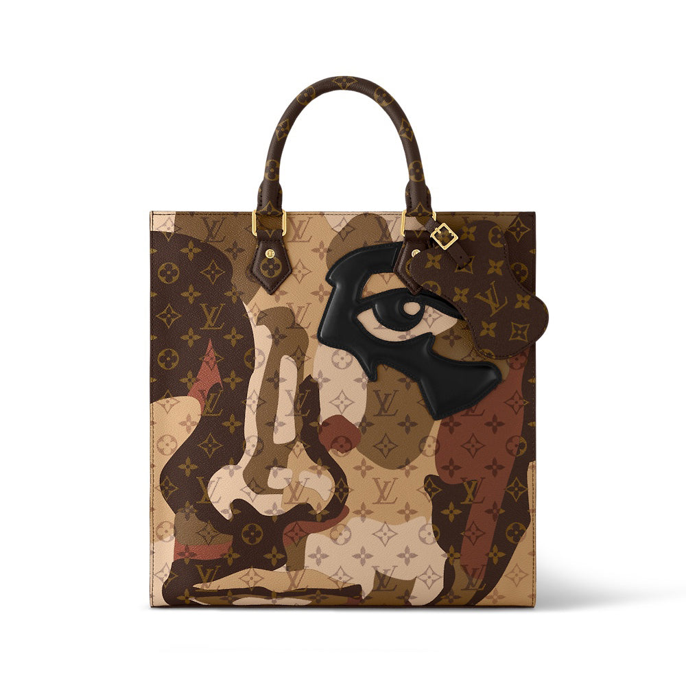 Louis Vuitton Sac Plat NV Men's Brown Adjustable Removable Shoulder Strap Pattern Printed Coated Canvas and Cowhide Handbag Bag Bags #99862