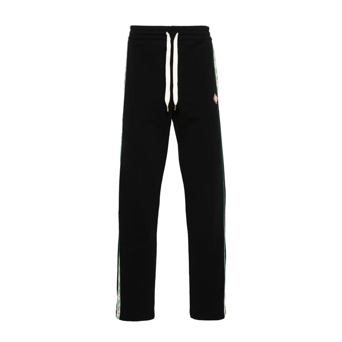 Casablanca Men's Solid Color Mid-Rise Straight Leg Cotton Long Lace-Up Casual Pants #75258