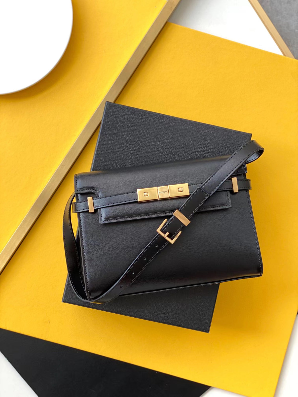 Saint Laurent Leather Square Shoulder Bag Bags #52413