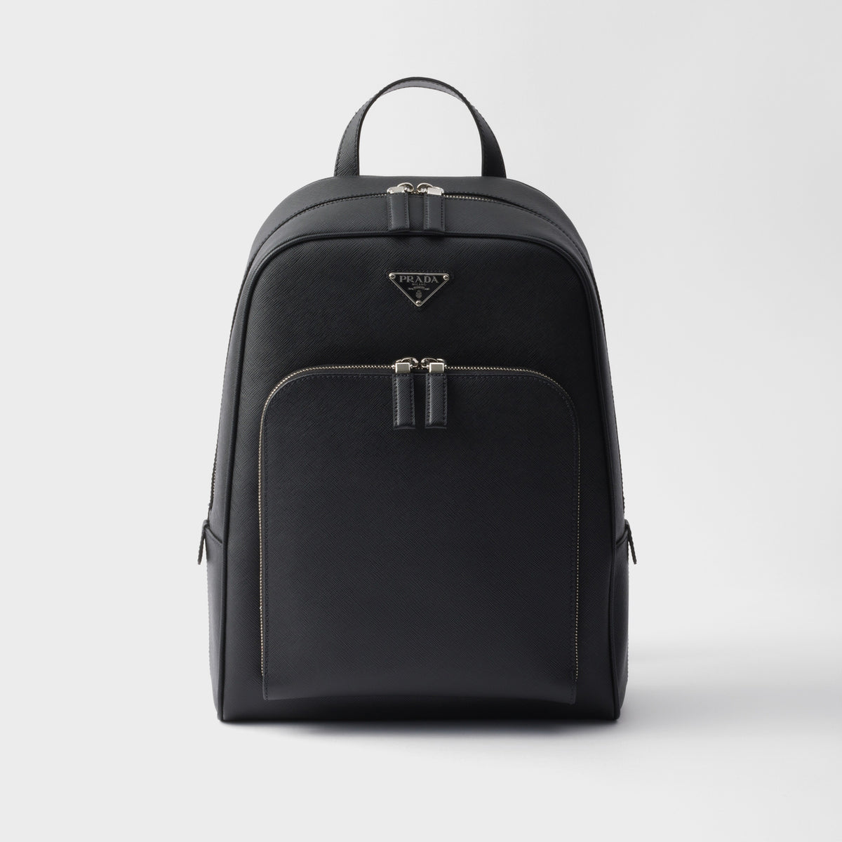 Prada Saffiano Classic Minimalist Business Backpack Printed Triangle Badge Adjustable Leather Shoulder Straps Two Way Zipper Closure Backpack  Bag Bags 2VZ102_9Z2_F0002_V_DOO #79175