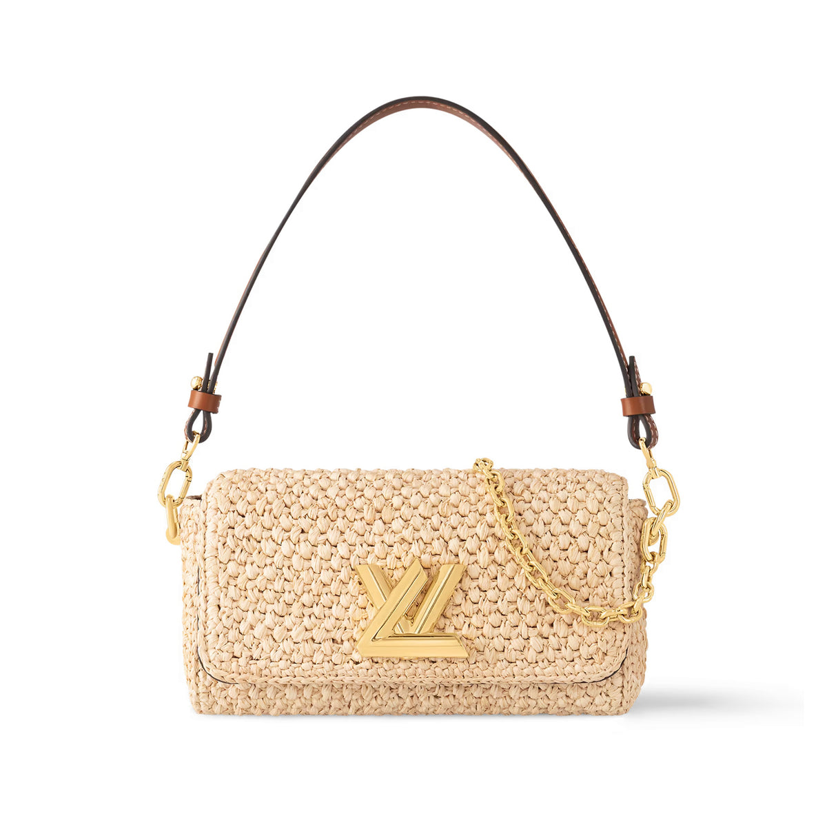 Louis Vuitton Women's Monogram Logo Removable Shoulder Strap Woven Raffia Tote Shoulder Bag Bags #72839