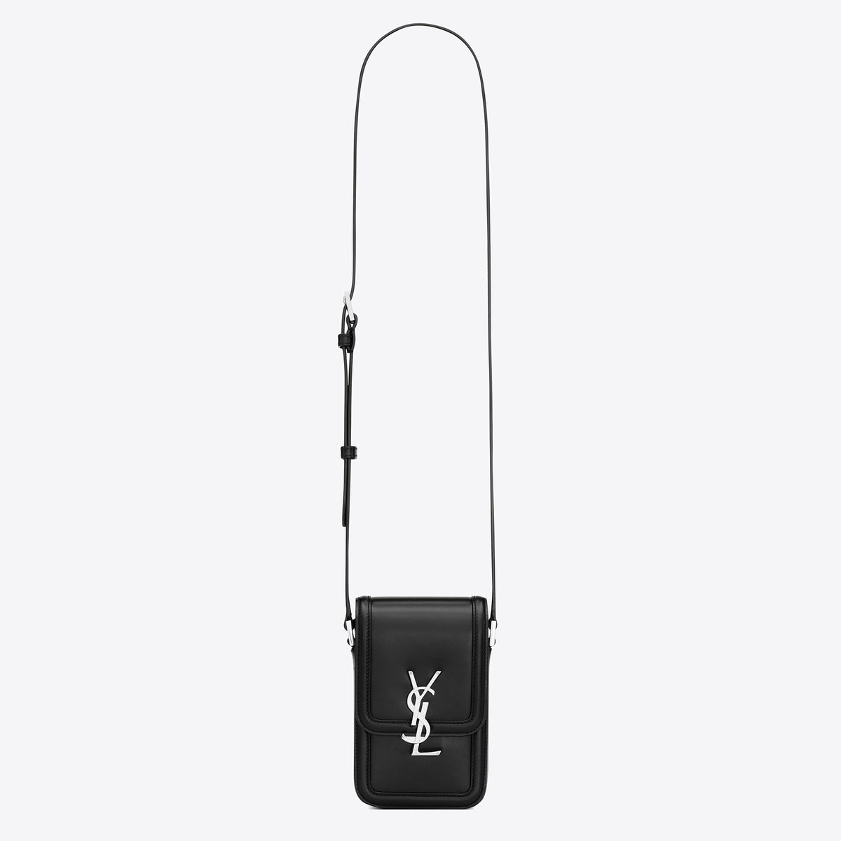 SAINT LAURENT Men's Trend Solid Color Solferino Smooth Cowhide Leather Crossbody Shoulder Bag Casual Mini Bag #99956