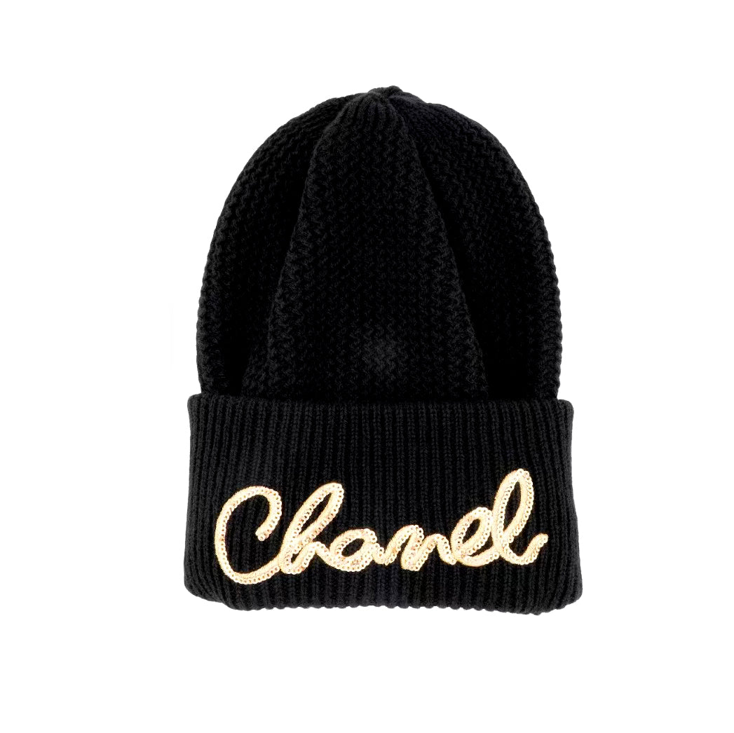 Chanel  Men's And Women's Fall/winter Fashion Casual Solid Color Knit Logo Thick Beanie Hat  Accessories #79339