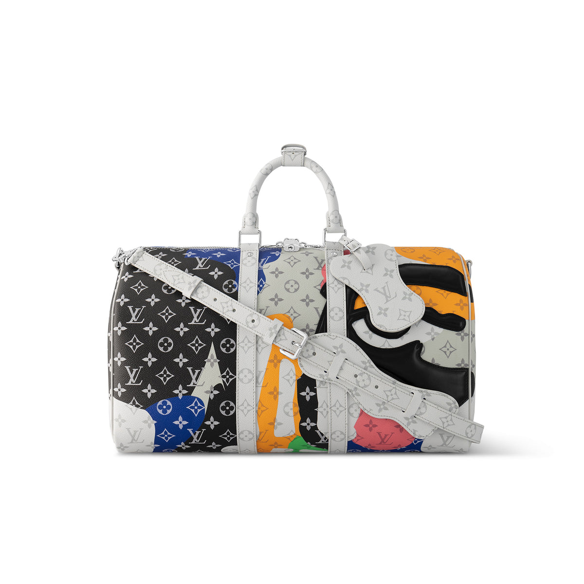 Louis Vuitton  LV Portrait Coated Canvas + Cowhide Leather Travel Bag KEEPALL BANDOULIERE 45 #96195