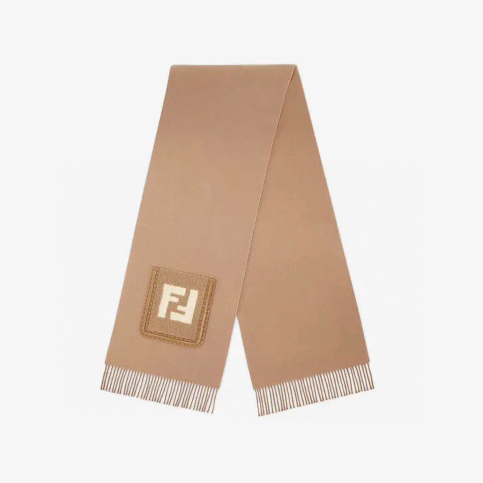 Fendi FF Brown Wool And Cashmere Blend Scarf #96771