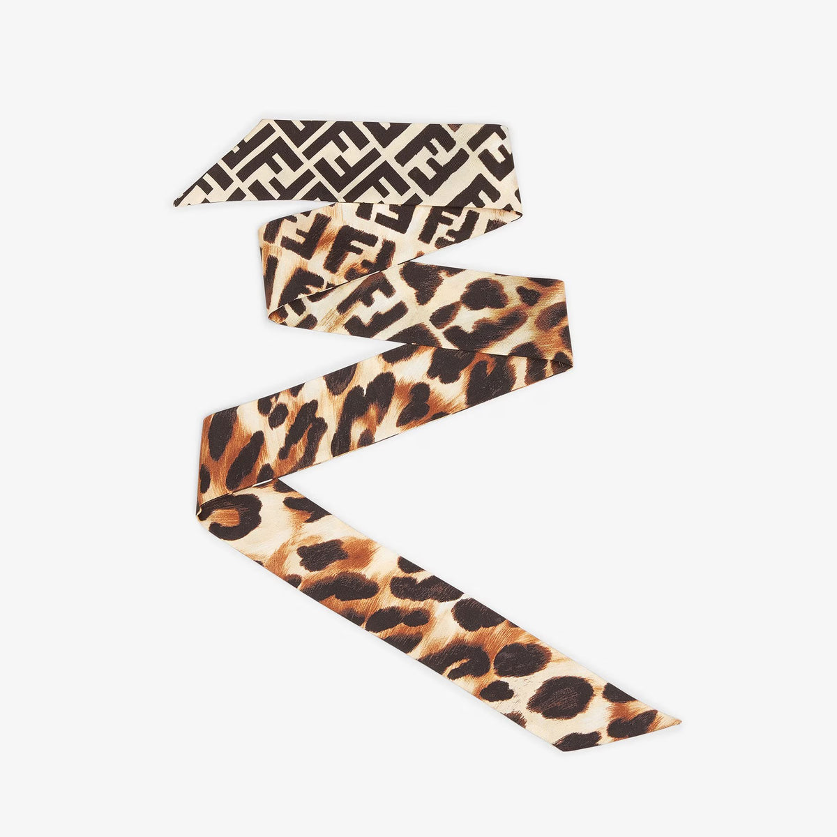 Fendi Women's Monogrammed Leopard Print Scarf #99697
