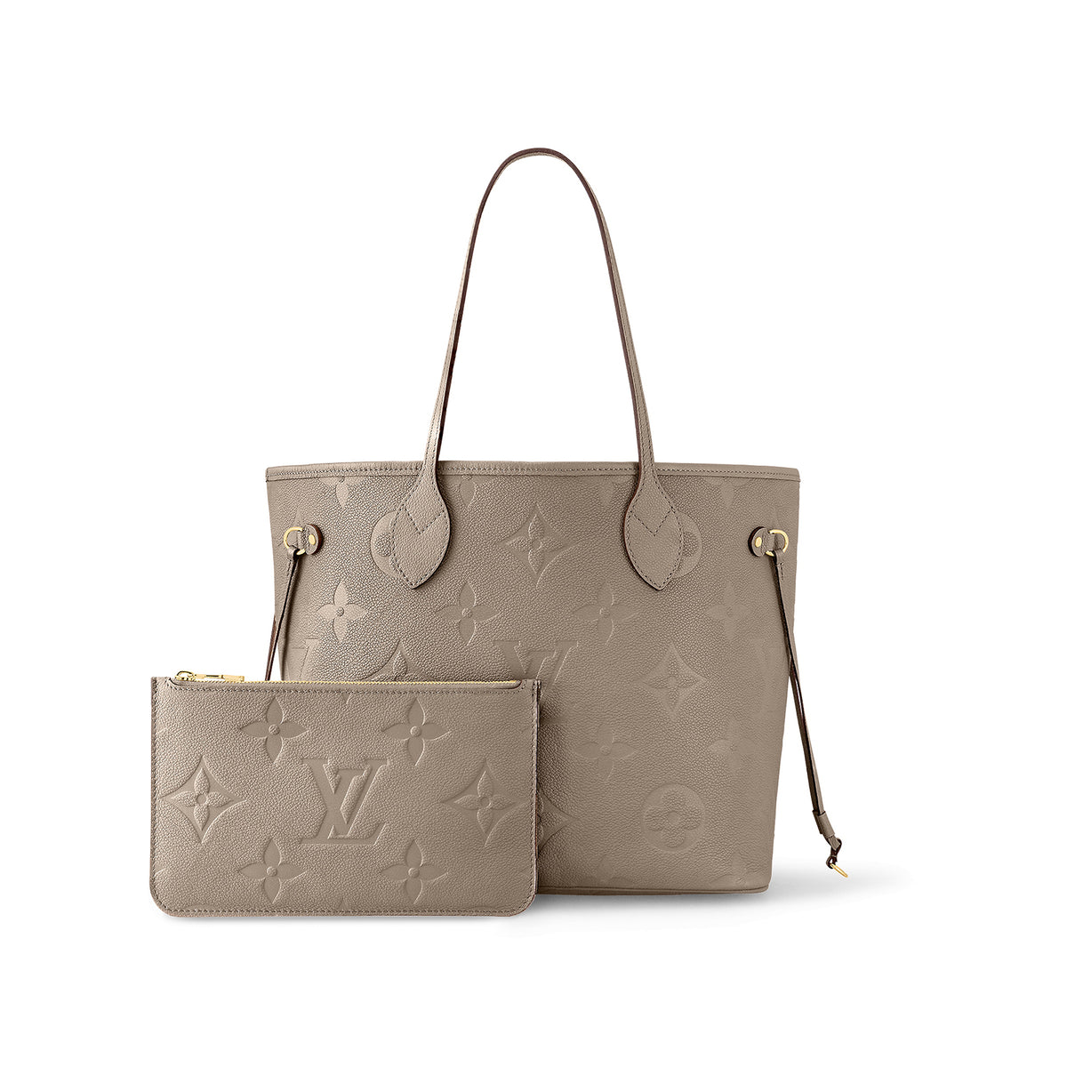Louis Vuitton Women's Elephant Gray Cowhide Size Neverfull Handbag Leather Tote Bag Bags #97297