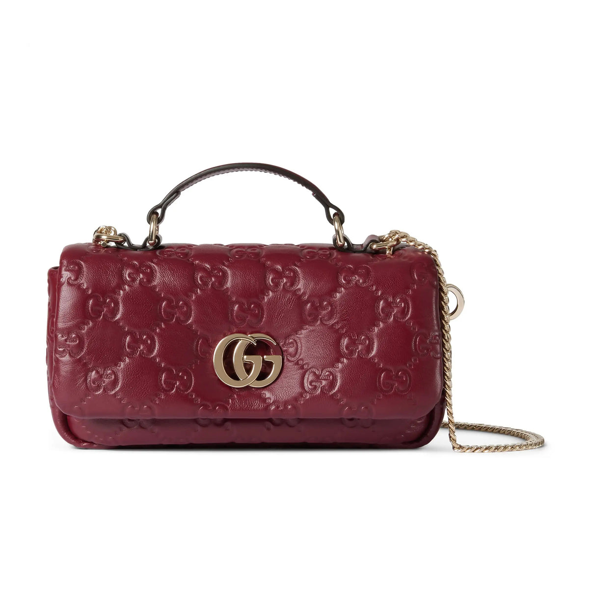 Gucci Milano Women's Solid Color Removable Shoulder Strap Leather Single Shoulder Crossbody Handbag Bag Bags #74362
