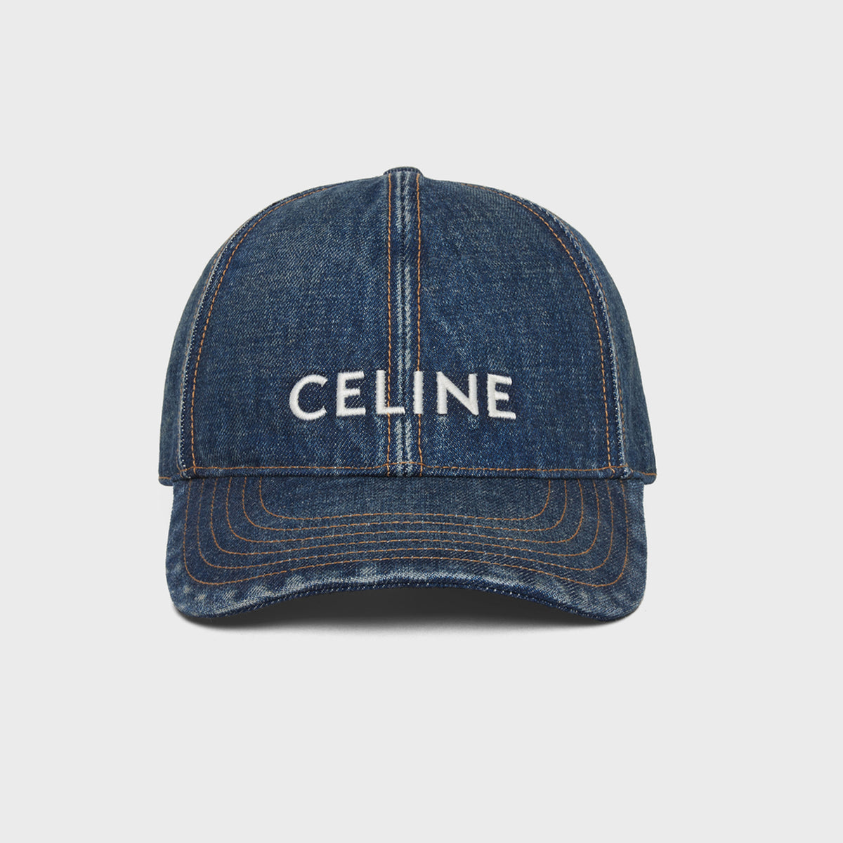 Celine Men Women Fashion Vintage Cowboy Letter Embroidery Baseball Cap Blue Casual Duck Hat #72129