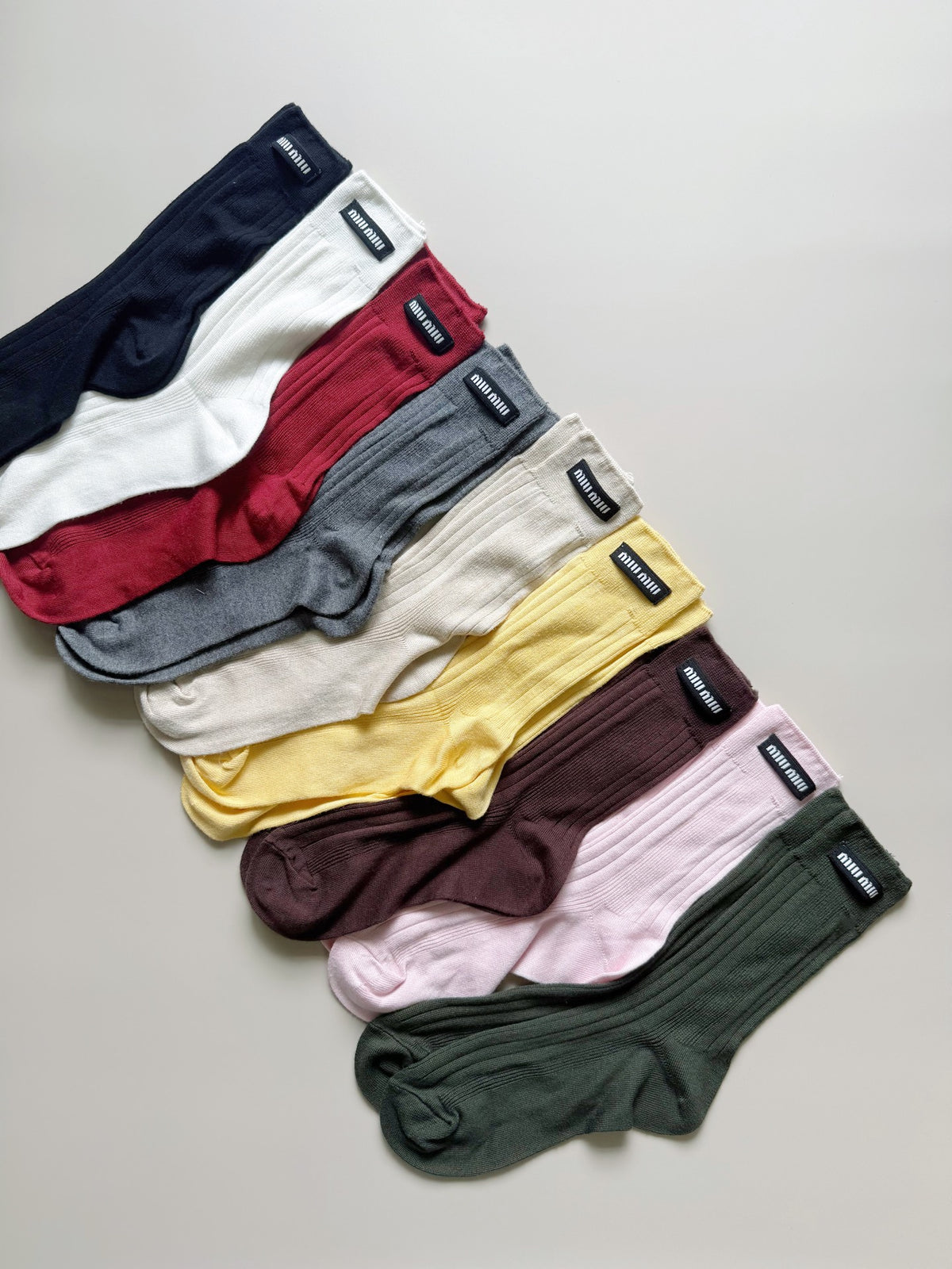 MiuMiu Ribbed Socks #393350